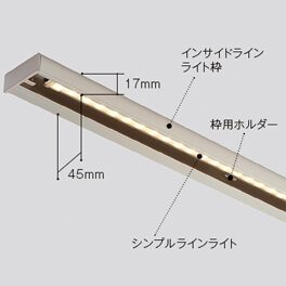 入隅から下向きに壁を照らすインサイドラインライト枠